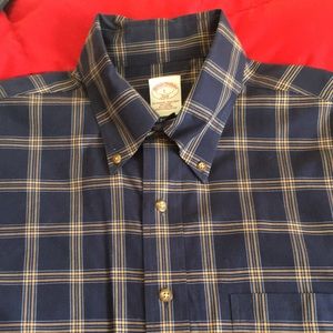 Brooks Brothers 100% Cotton Long Sleeve Plaid Shirt